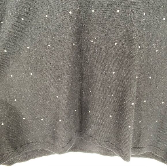 Jaclyn Smith Collection Women’s Round Neck Black Rhinestone Sweater size S - Picture 3 of 5